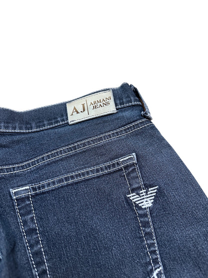 Armani Jeans Flared Hose Denim Blau Adler 27