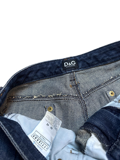 Dolce & Gabbana Flared Jeans Denim Backprint Hose 28