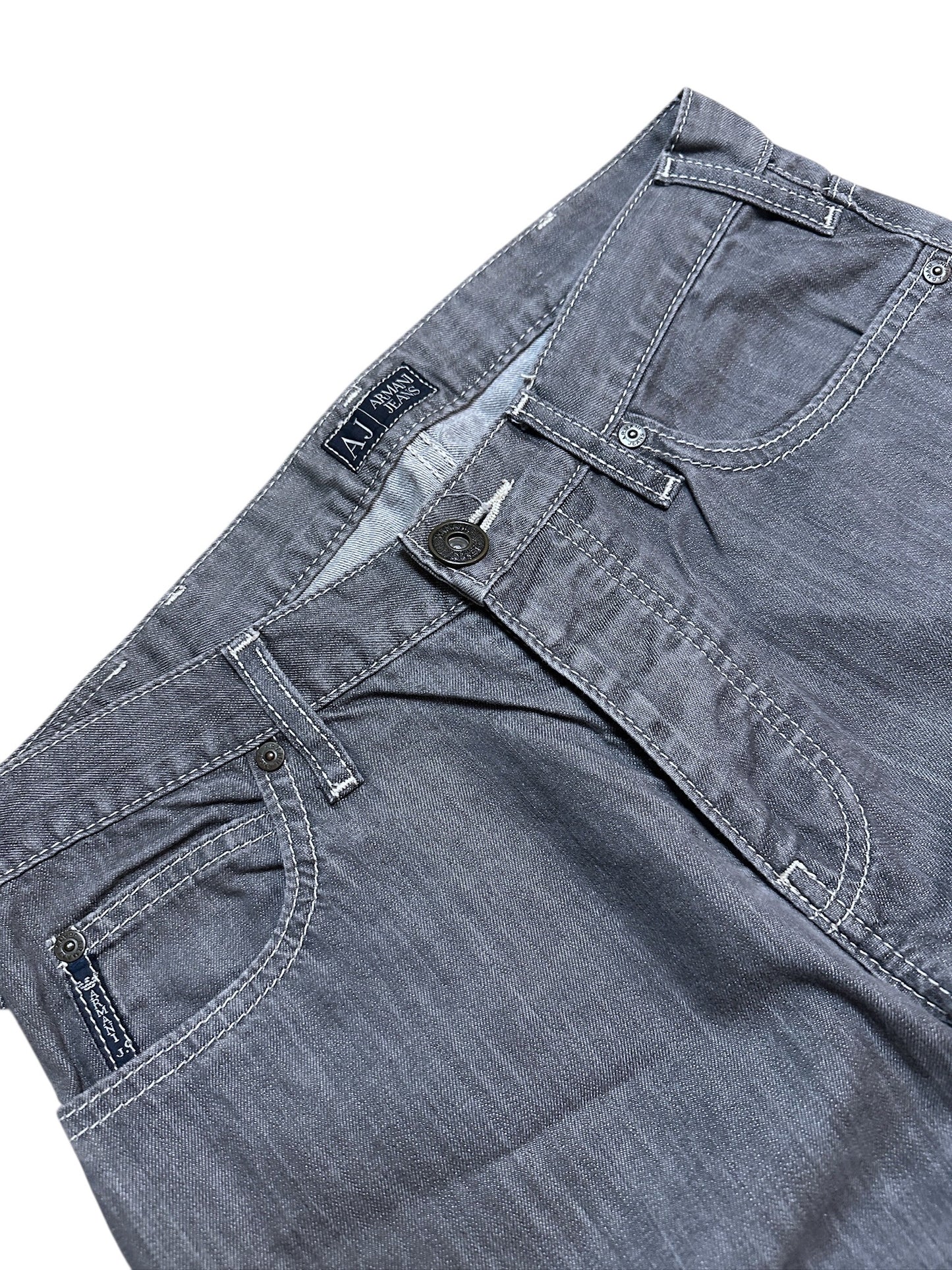 Armani Jeans Wide Leg Hose Adler Grau Adler 30