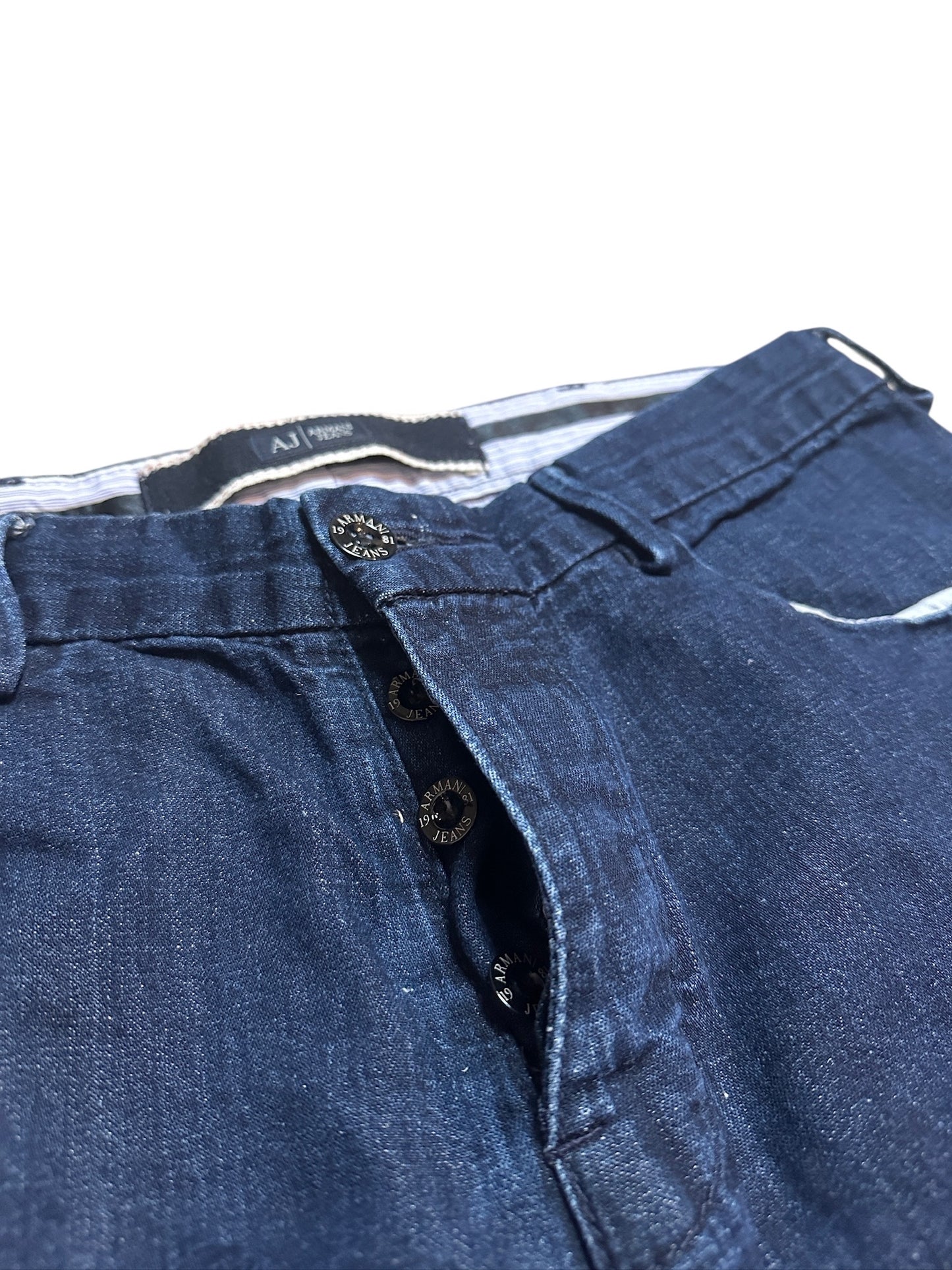 Armani Jeans Raw Denim Hose Blau Baggy 33