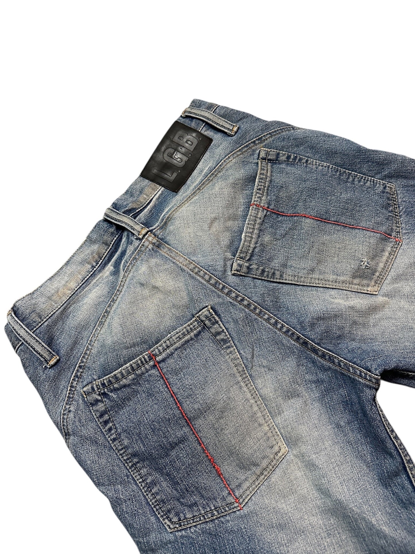 Le Grand Bleu (LGB) Jeans Japan Destroyed Visual Kei Avantgarde Denim Jeans 28