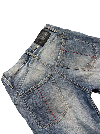 Le Grand Bleu (LGB) Jeans Japan Destroyed Visual Kei Avantgarde Denim Jeans 28