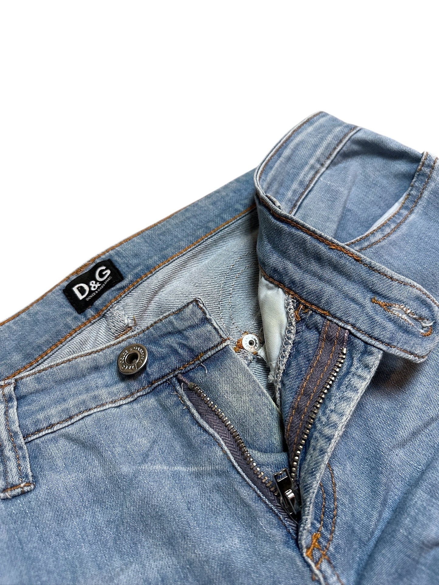 Dolce & Gabbana Flared Herz Backprint Jeans 28