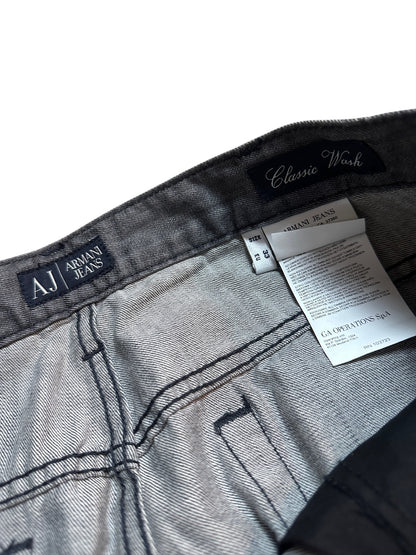 Armani Jeans Wide Leg Hose Grau Adler 33