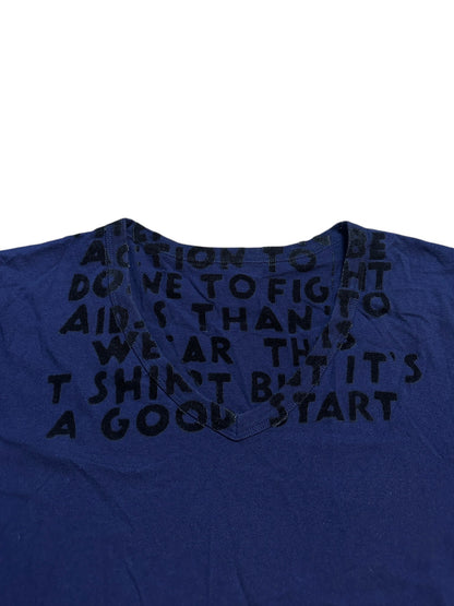Maison Martin Margiela Charity T-Shirt V-Neck 2010 Print L