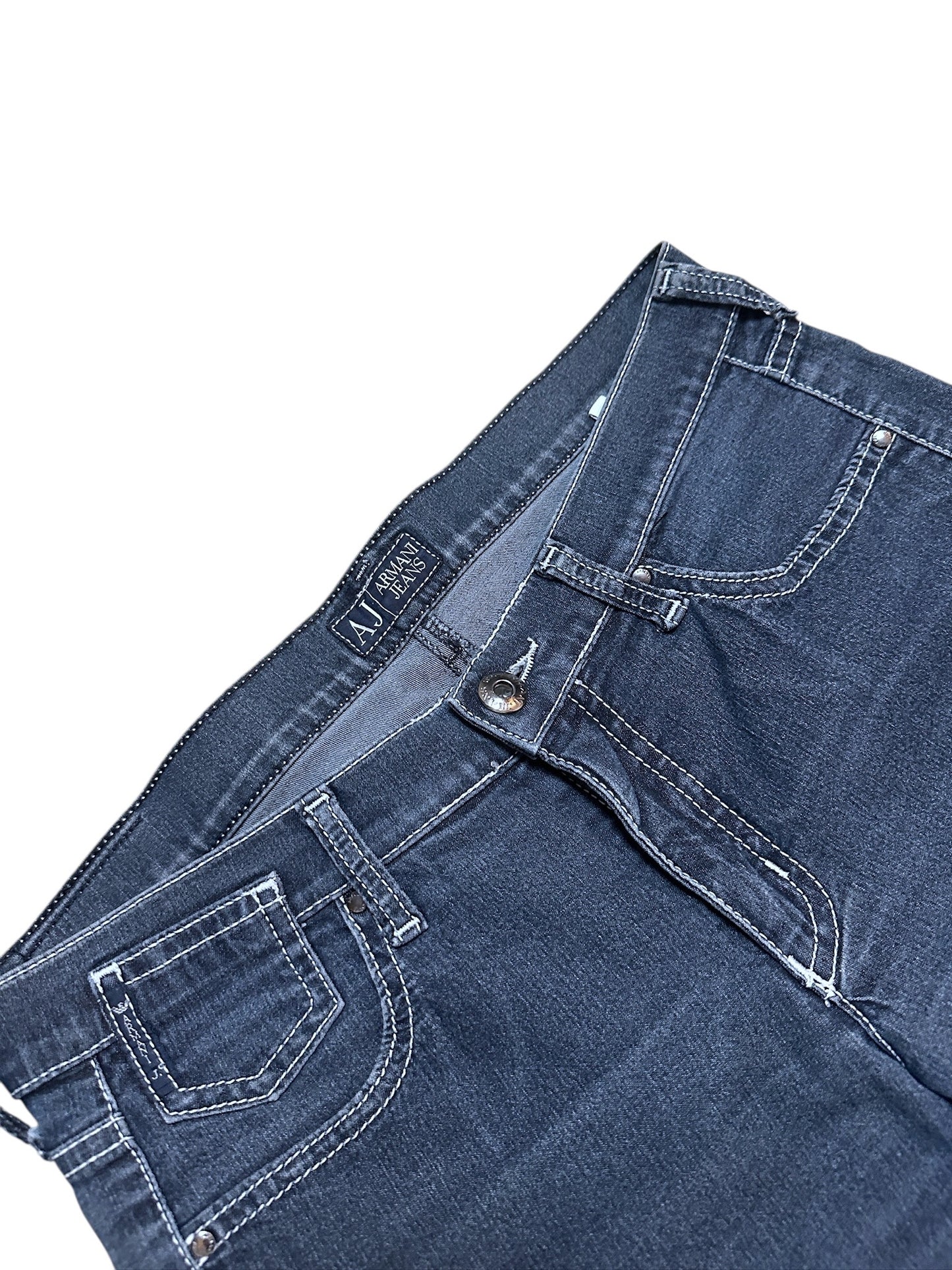 Armani Jeans Flared Hose Denim Blau Adler 27