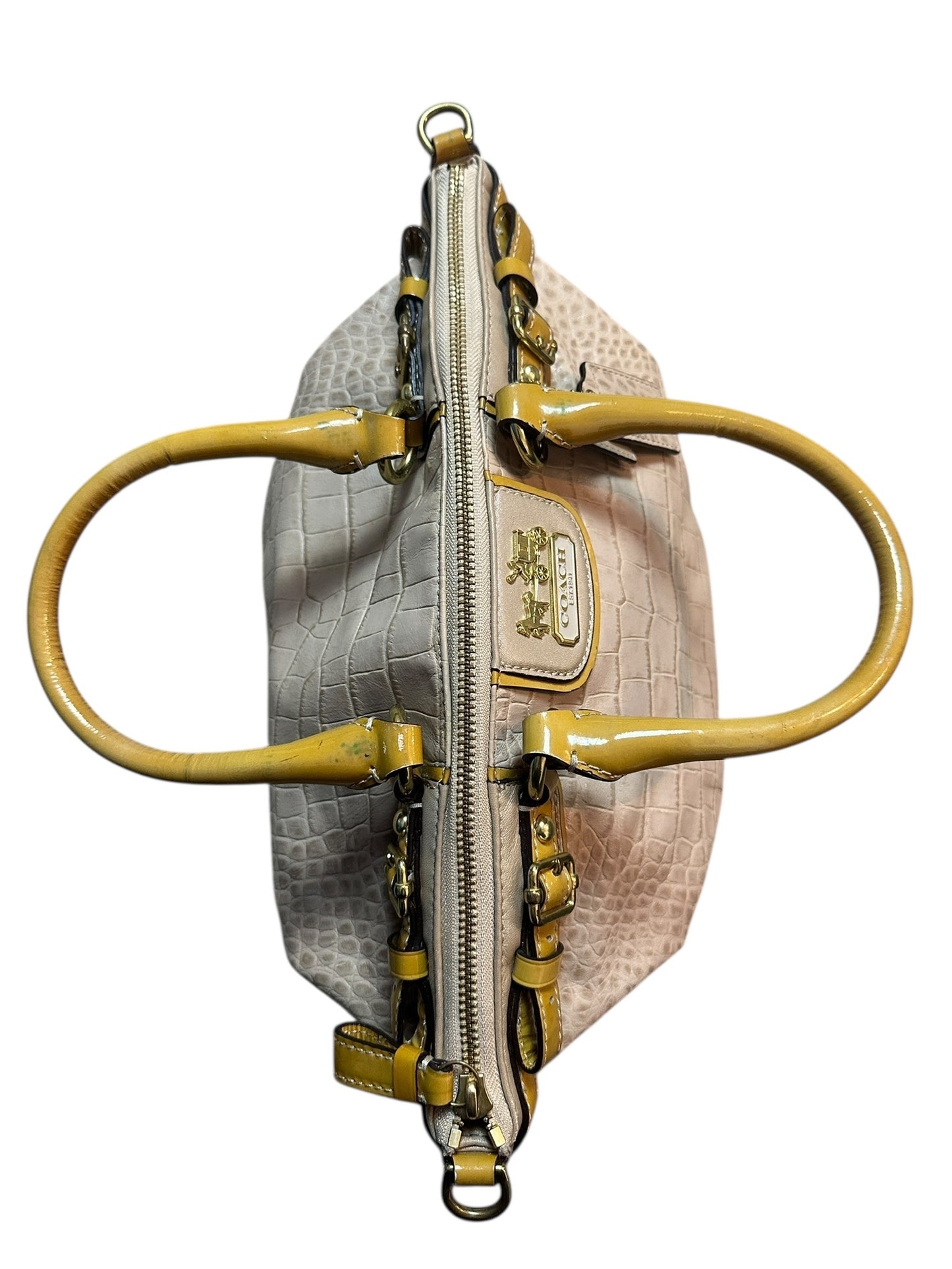 COACH Kristin Croc Satchel Embossed Bag Handtasche mit Charms