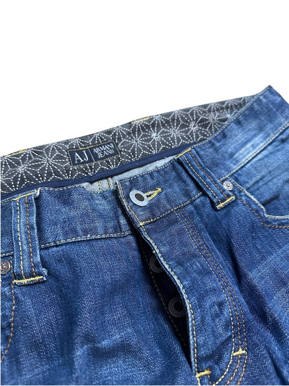 Armani Jeans Washed Denim Hose 32