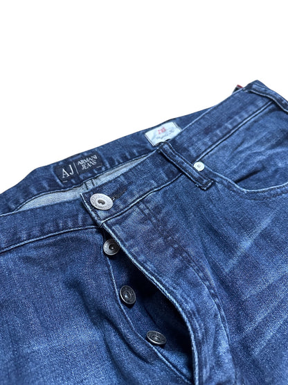 Armani Jeans Raw Denim Baggy Hose Blau Adler 36