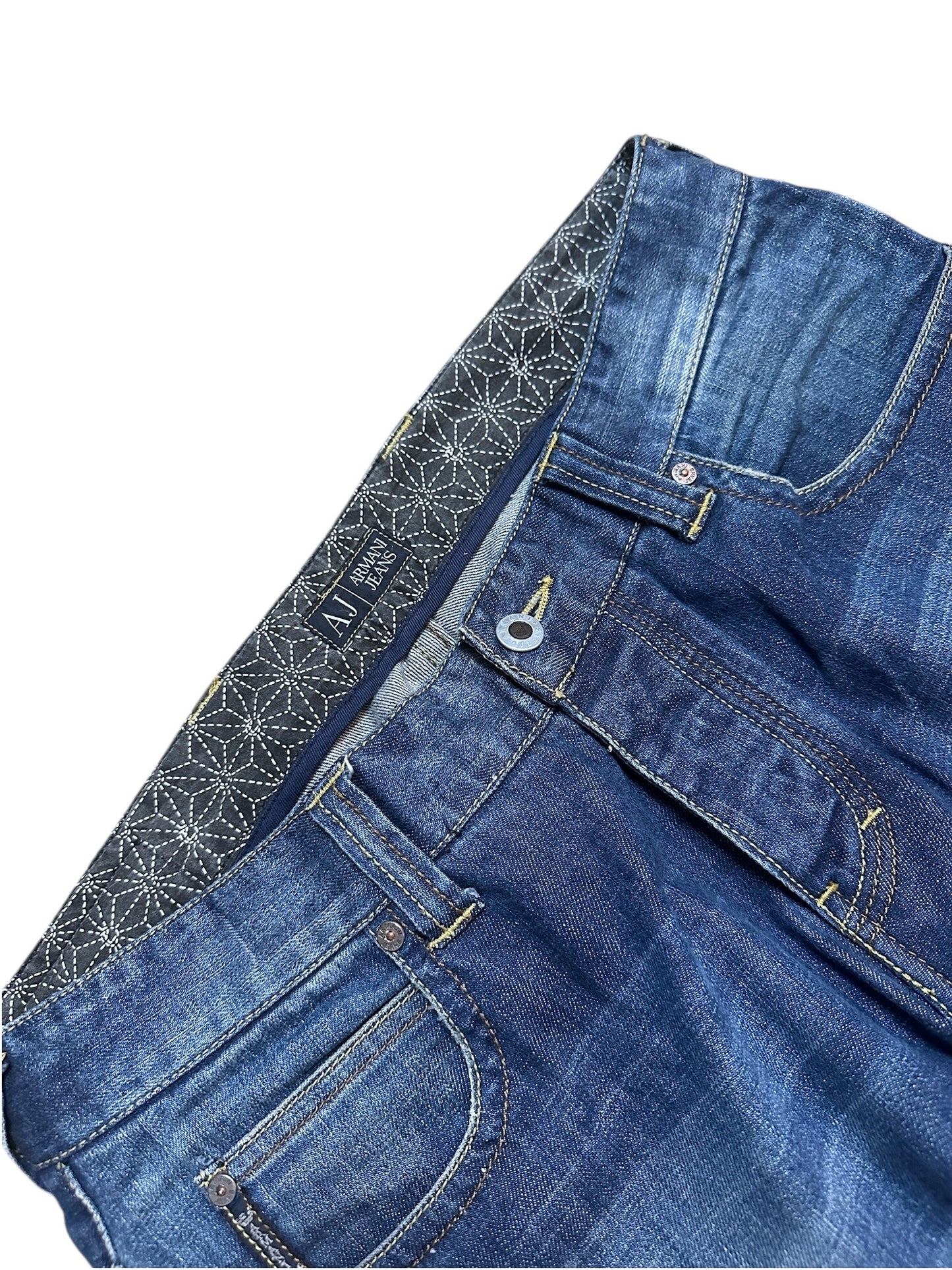 Armani Jeans Washed Denim Hose 32