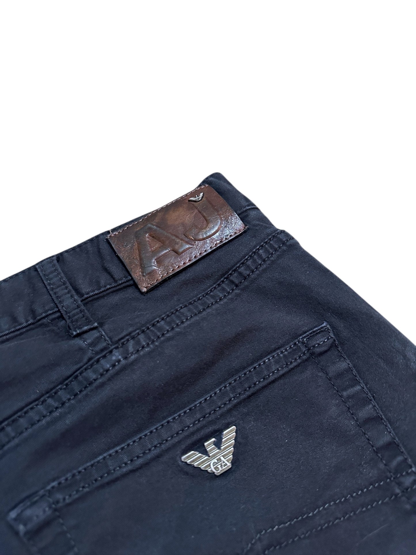 Armani Jeans Baggy Hose Adler Schwarz 40