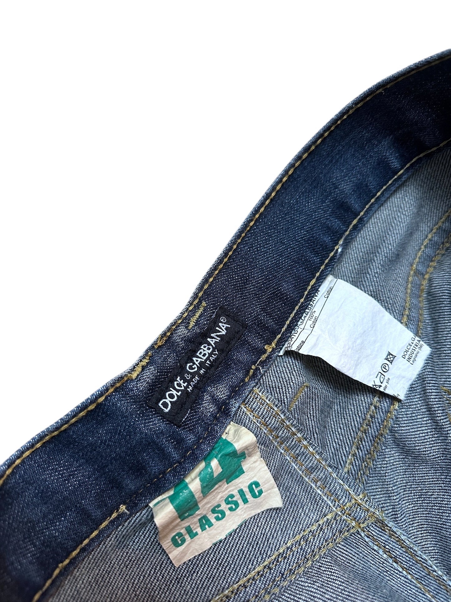 Dolce & Gabbana Muster Backprint Denim Jeans 32