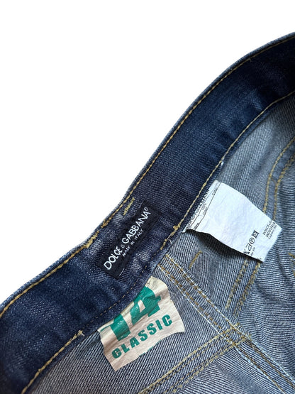 Dolce & Gabbana Muster Backprint Denim Jeans 32