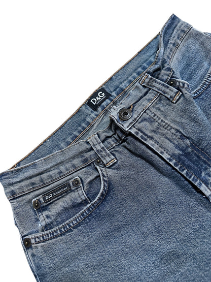 Dolce & Gabbana Flared Jeanshose Vintage Denim Blau Größe 29