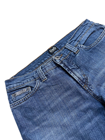 Dolce & Gabbana Flared Denim Jeans Hose Backprint 27