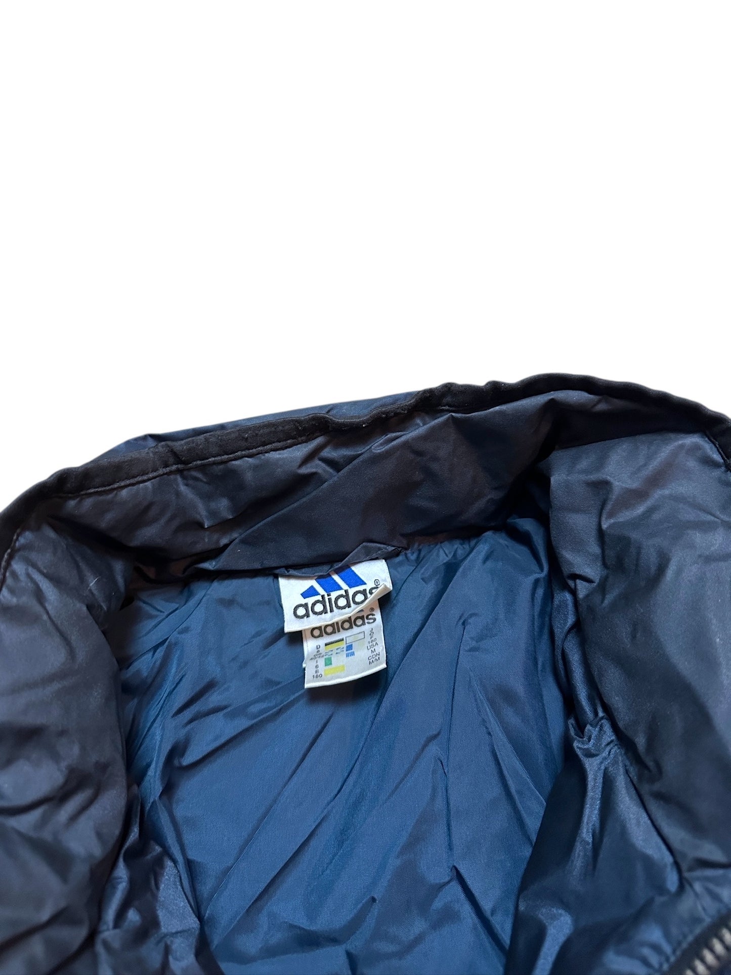 Adidas Vintage Puffer Jacke Winterjacke Warm 90s Chrome Blau L