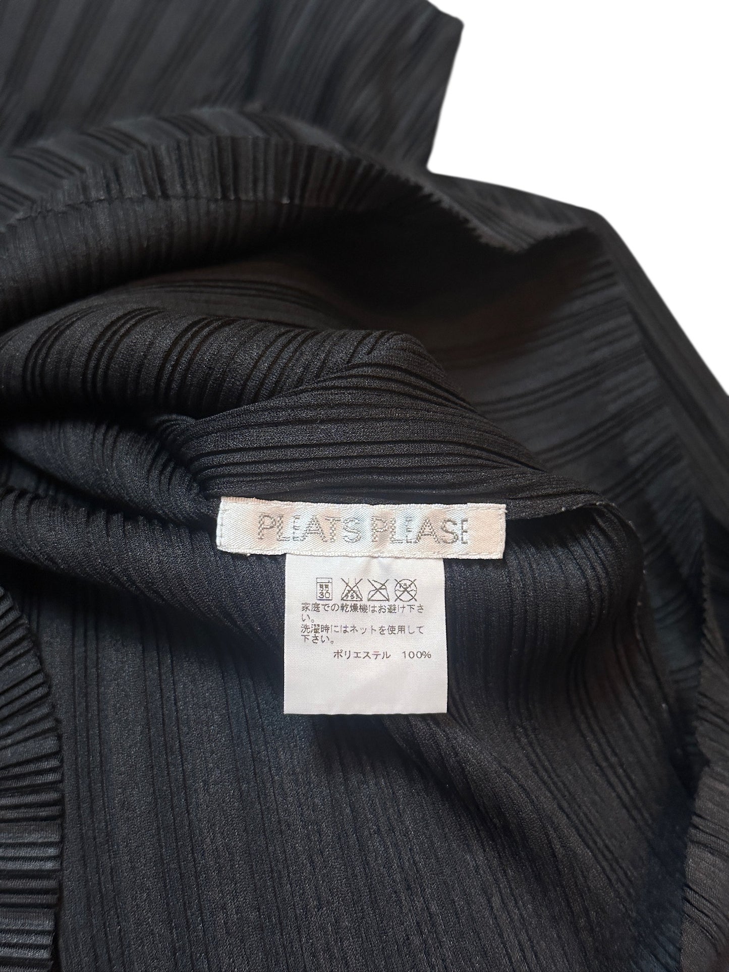 Issey Miyake Pleats Please Langarm Oberteil Schwarz Gr. 3