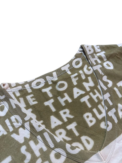 Maison Martin Margiela Charity T-Shirt V-Neck 2015 Print M