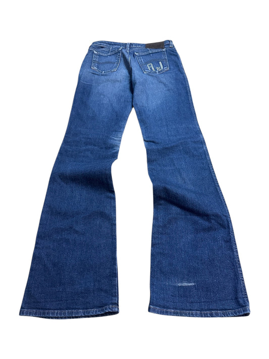 Armani Jeans Flared Vintage Pailletten Stein Backprint Größe 29