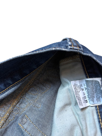 Replay Vintage Backprint Jeans Blau Denim Pants Leg Logo Print 29