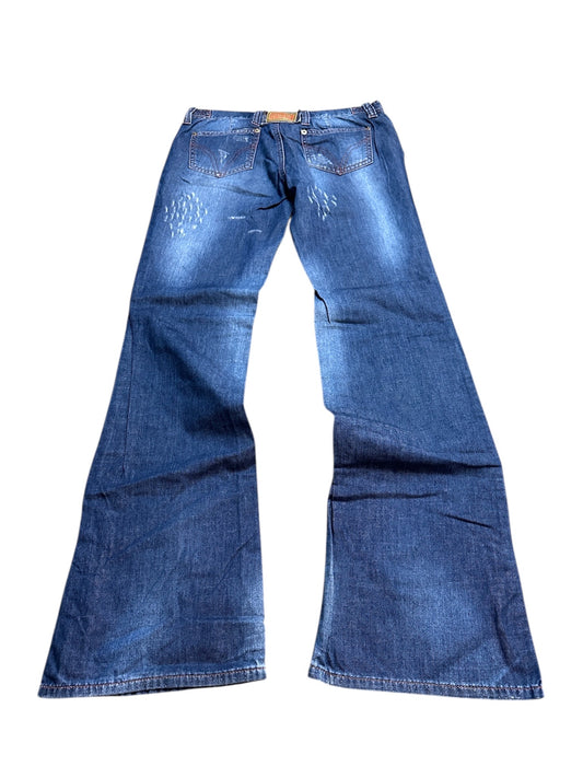 Dolce & Gabbana Flared Jeans Vintage Hose Denim Blau Größe 26