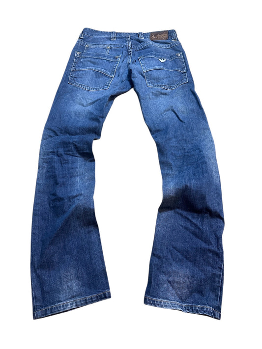 Armani Jeans Vintage Jeanshose Blau Denim Pants Hose Logo 29