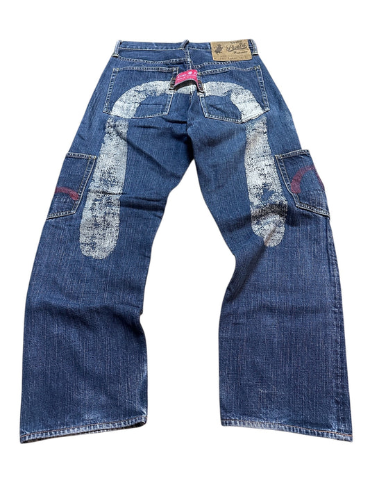 {{Evisu Paris Jeans Blau Japan Vintage Denim Gr 30 Heritage Collection W30}} vintage fashion.
