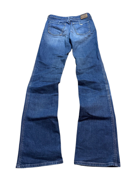 {{Armani Jeans Blau Flared Vintage W28 Denim Pants Baggy Leg Logo Vintage Style}} vintage fashion.