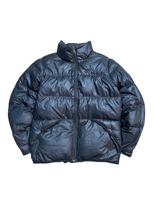 Nike Reversible Warme Daunenjacke Puffer Winterjacke Schwarz Größe M