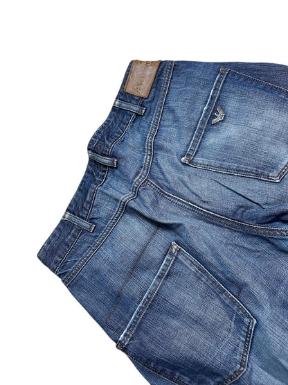 Armani Jeans Vintage Jeanshose Denim Pants Hose Blau Waschung Logo 30