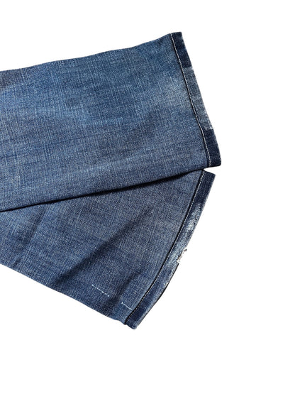 Armani Jeans Vintage Blau Denim Streifen Größe 33