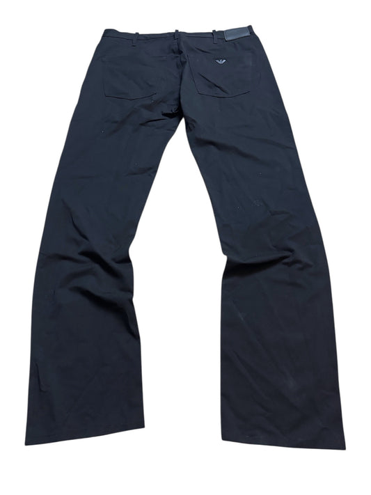 Armani Jeans Vintage Anzugshose Pants Hose Schwarz Logo 36